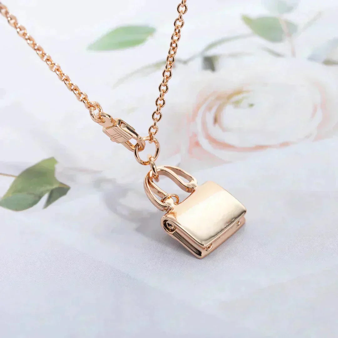 [Solara Jewelry]AMULETTE PEDANT ROSE GOLD NECKLACE