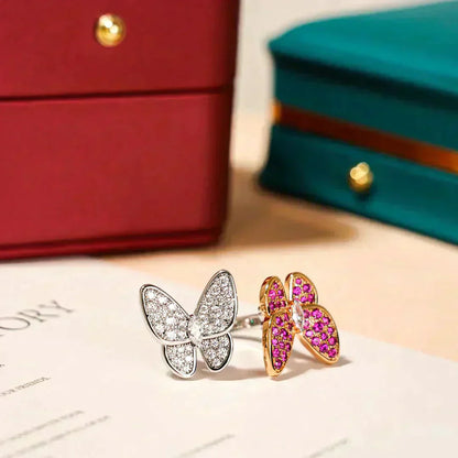 [Solara Jewelry]TWIN BUTTERFLY DIAMOND RING