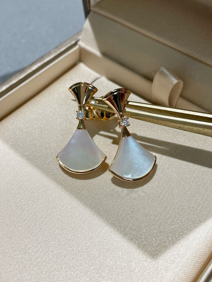 [Solara Jewelry]DREAM MOP 1 DIAMOND EARRINGS