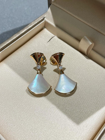 [Solara Jewelry]DREAM MOP 1 DIAMOND EARRINGS