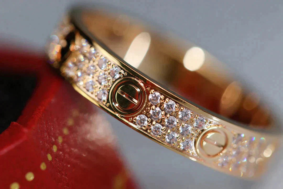 [Solara Jewelry]LOVE RING 3.6MM DIAMOND PAVED