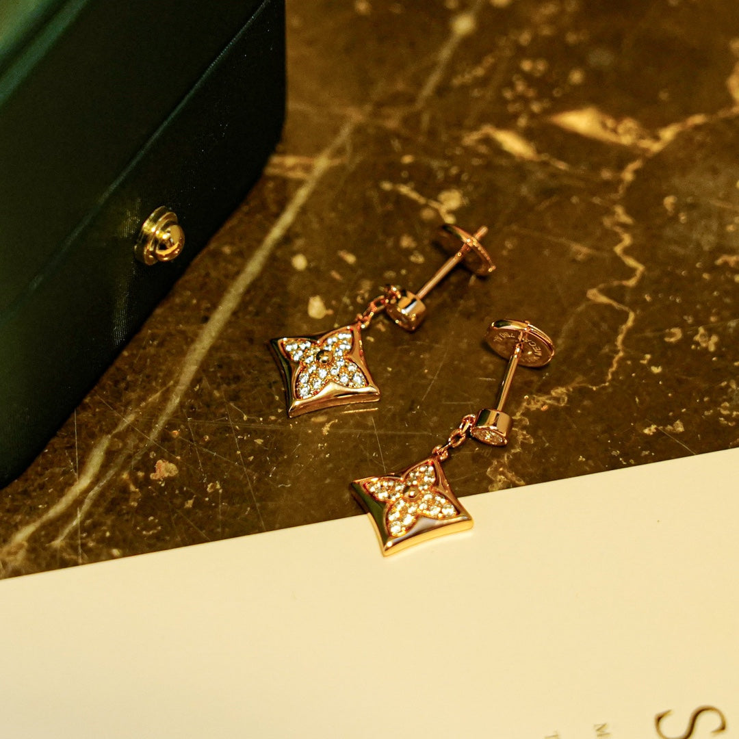 [Solara Jewelry]STAR DIAMONDS EARRINGS GOLD
