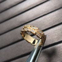 [Solara Jewelry]OLIVE LEAF RING DIAMONDS
