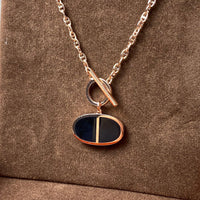 [Solara Jewelry]CHAINE VERSO BLACK CERAMIC NECKLACE