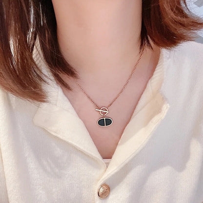 [Solara Jewelry]CHAINE VERSO BLACK CERAMIC NECKLACE