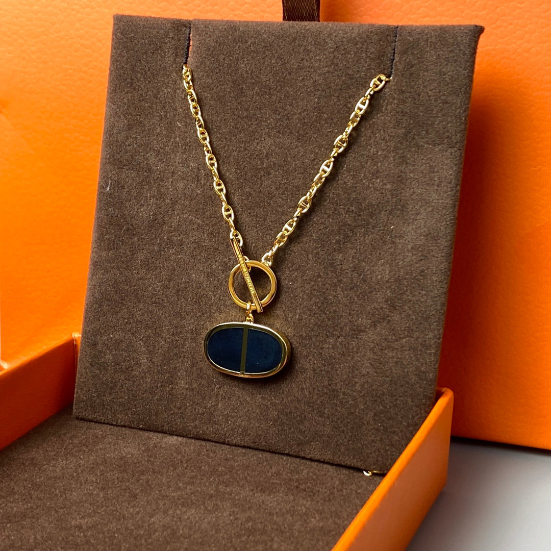 [Solara Jewelry]CHAINE VERSO BLACK CERAMIC NECKLACE