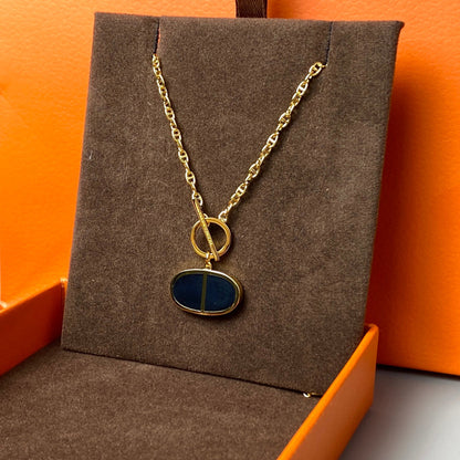 [Solara Jewelry]CHAINE VERSO BLACK CERAMIC NECKLACE