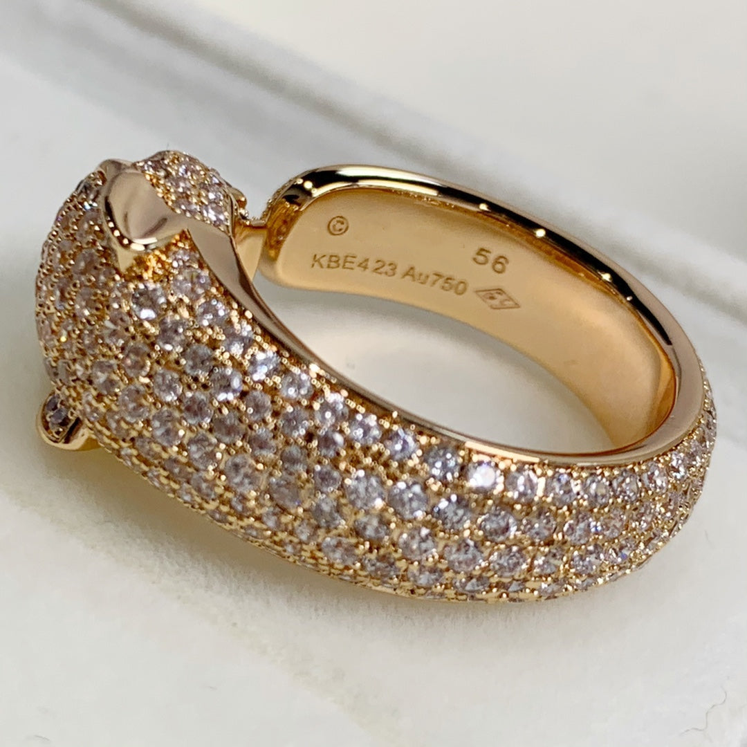 [Solara Jewelry]PANTHERE PINK GOLD DIAMOND RING