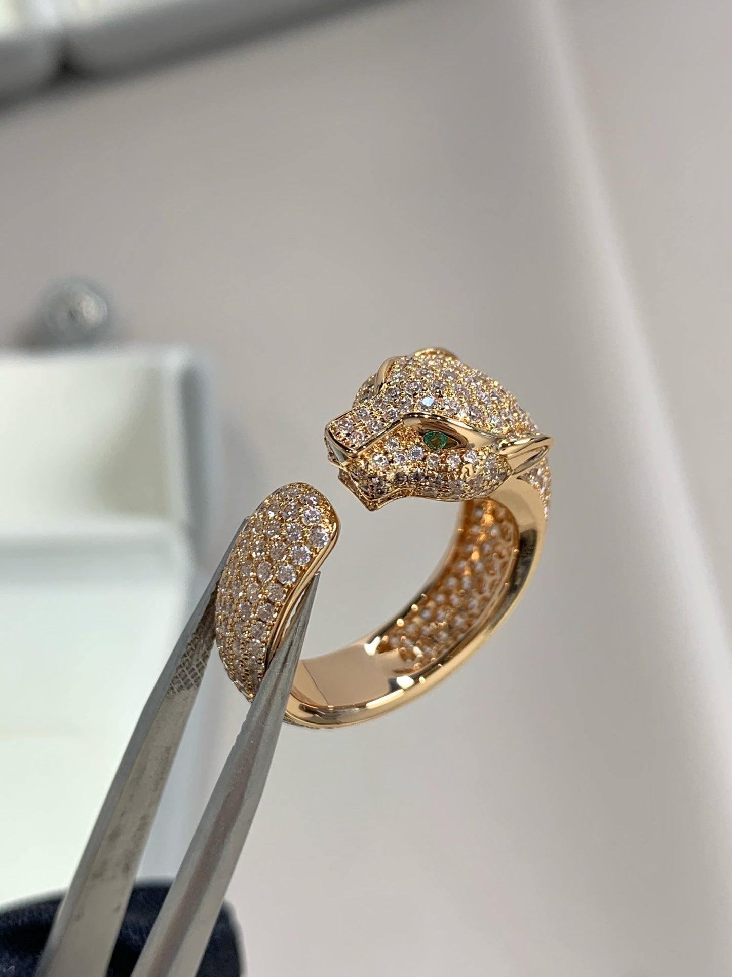 [Solara Jewelry]PANTHERE PINK GOLD DIAMOND RING
