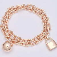 [Solara Jewelry]HARDWEAR WRAP PINK GOLD BRACELET