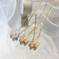 [Solara Jewelry]BLUMEN-DIAMANT-HALSKETTE