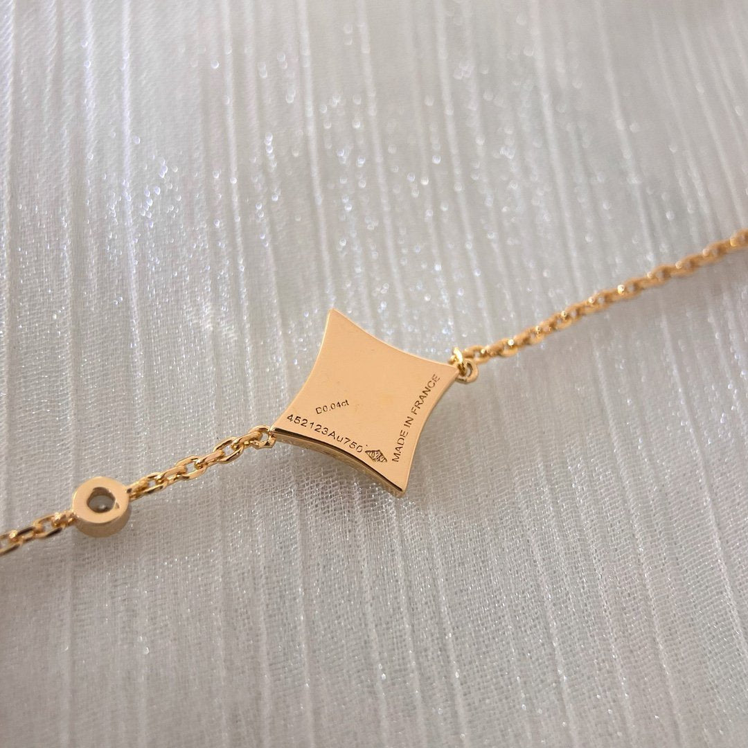 [Solara Jewelry]COLOR STAR CARNELIAN PINK GOLD DIAMOND BRACELET