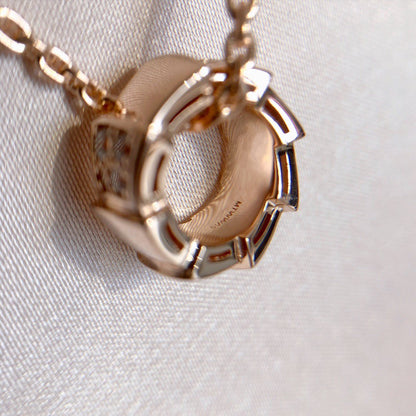 [Solara Jewelry]SERPENTI PEDANT DIAMOND PINK GOLD NECKLACE