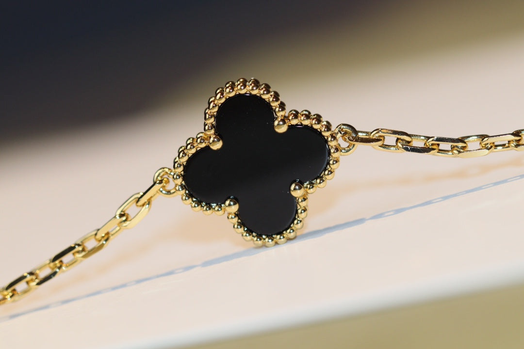 [Solara Jewelry]CLOVER 20 MOTIFS ONYX ROSE GOLD