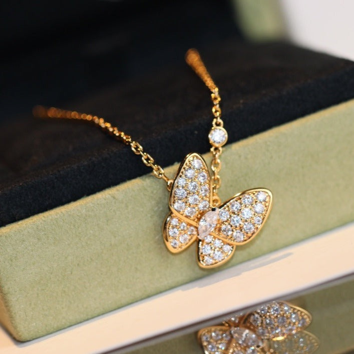 [Solara Jewelry]BUTTERFLY DIAMOND NECKLACE