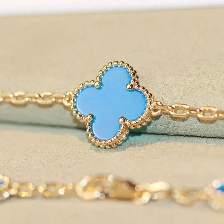 [Solara Jewelry]CLOVER 20 MOTIFS TURQUOISE GOLD