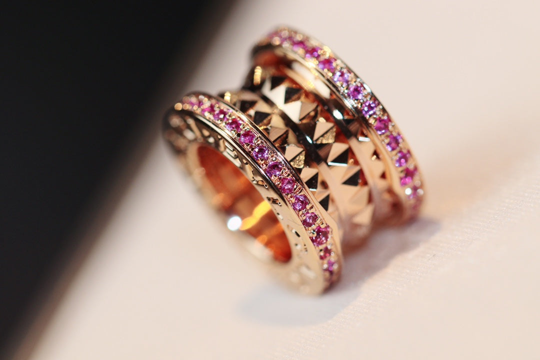 [Solara Jewelry]ZERO 1 ROCK PINK GOLD PINK DIAMOND NECKLACE