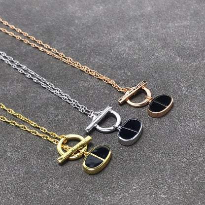 [Solara Jewelry]CHAINE VERSO BLACK CERAMIC  NECKLACE