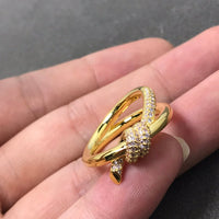 [Solara Jewelry]KNOT RING DOUBLE ROW DIAMOND