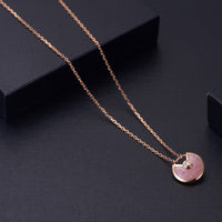 [Solara Jewelry]AMULETTE ROSE GOLD PINK MOP NECKLACE