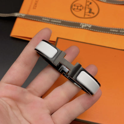 [Solara Jewelry]H BRACELET 12MM BLACK WHITE CERAMIC