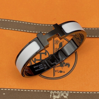 [Solara Jewelry]H BRACELET 12MM BLACK WHITE CERAMIC