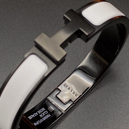 [Solara Jewelry]H BRACELET 12MM BLACK WHITE CERAMIC