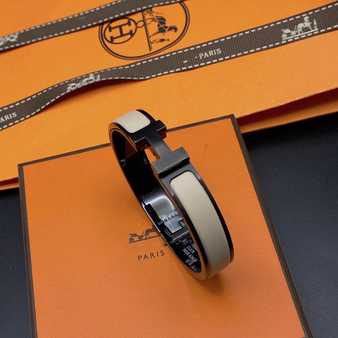 [Solara Jewelry]H BRACELET 12MM BLACK BEIGE CERAMIC