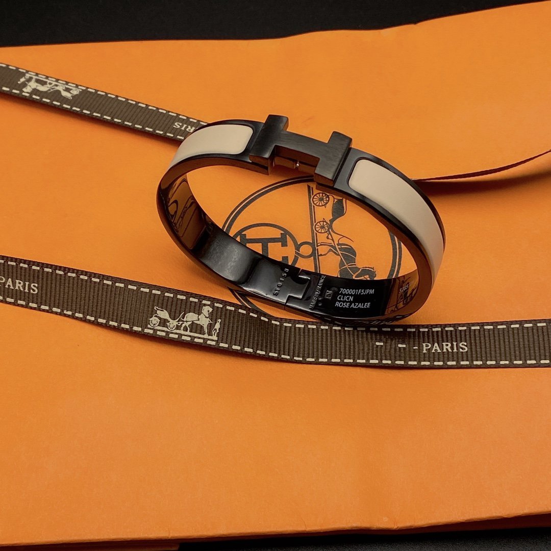 [Solara Jewelry]H BRACELET 12MM BLACK BEIGE CERAMIC