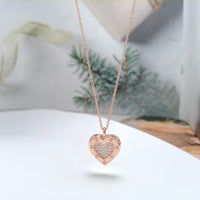 [Solara Jewelry]HEART DIAMONDS PEDANT NECKLACE