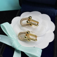 [Solara Jewelry]HARDWEAR LINK DIAMOND GOLD EARRINGS