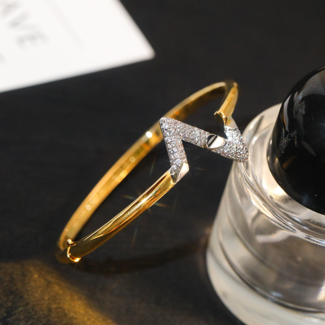 [Solara Jewelry]VOLTE UPSITE DOWN GOLD DIAMOND BRACELET