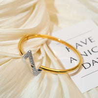 [Solara Jewelry]VOLTE UPSITE DOWN GOLD DIAMOND BRACELET