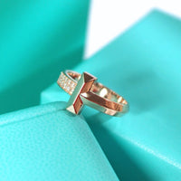 [Solara Jewelry]T1 NARROW DIAMOND PINK GOLD RING
