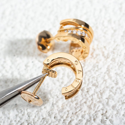 [Solara Jewelry]ZERO 1 PINK GOLD DIAMONDS EARRINGS