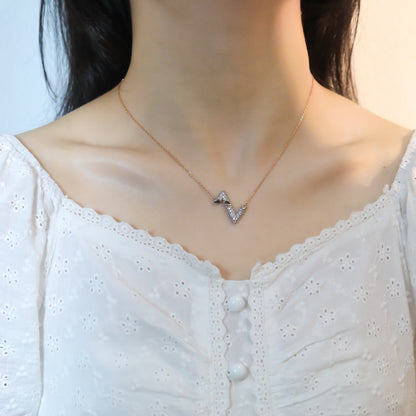 [Solara Jewelry]VOLT SILVER DIAMOND PEDANT NECKLACE