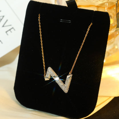 [Solara Jewelry]VOLT SILVER DIAMOND PEDANT NECKLACE