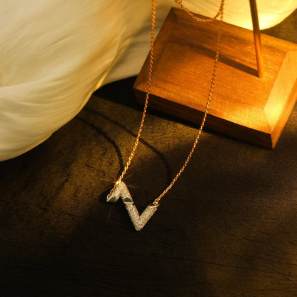 [Solara Jewelry]VOLT SILVER DIAMOND PEDANT NECKLACE