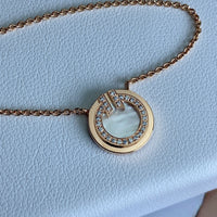 [Solara Jewelry]T DIAMOND CIRCLE PEDANT NECKLACE