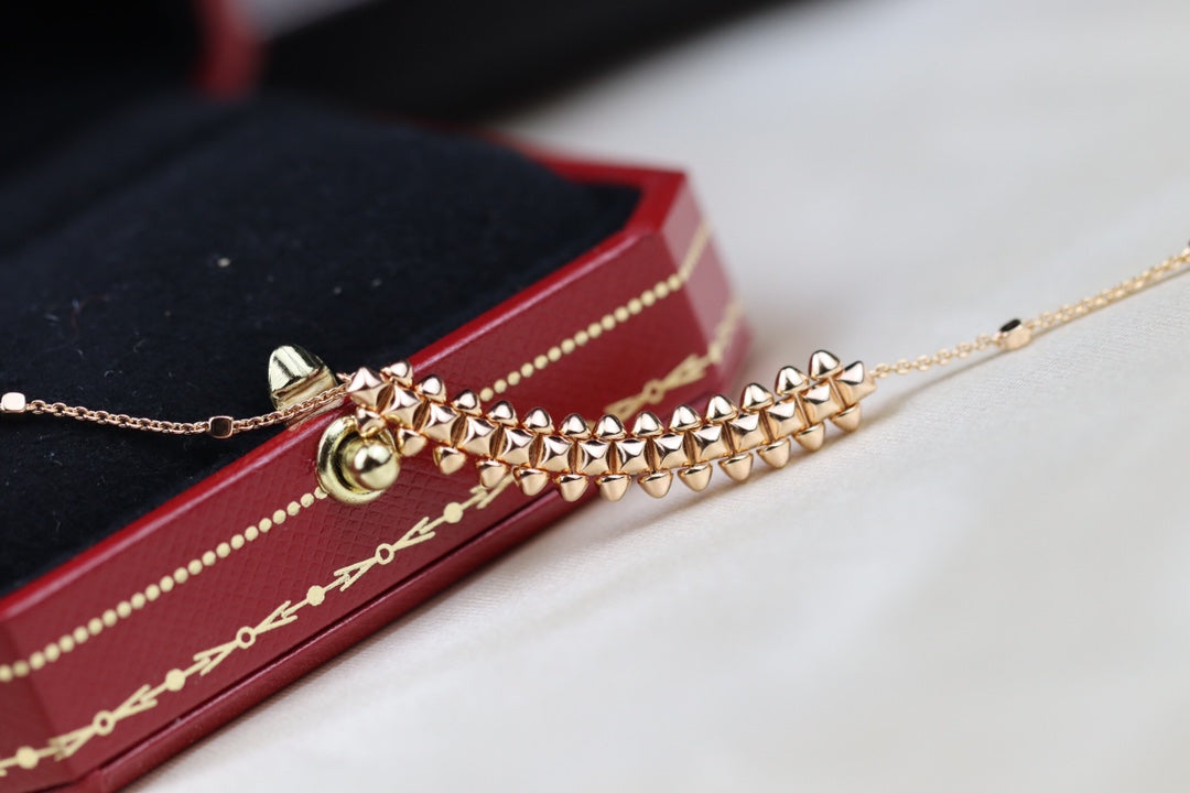[Solara Jewelry]CLASH PINK GOLD NECKLACE