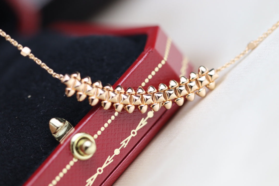 [Solara Jewelry]CLASH PINK GOLD NECKLACE