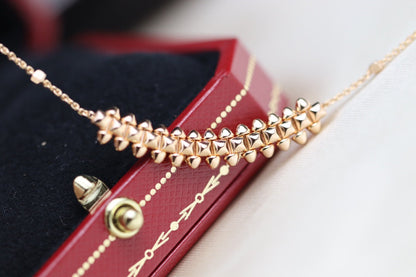 [Solara Jewelry]CLASH PINK GOLD NECKLACE
