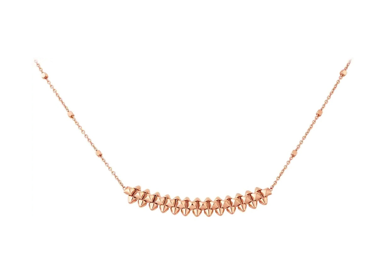 [Solara Jewelry]CLASH PINK GOLD NECKLACE