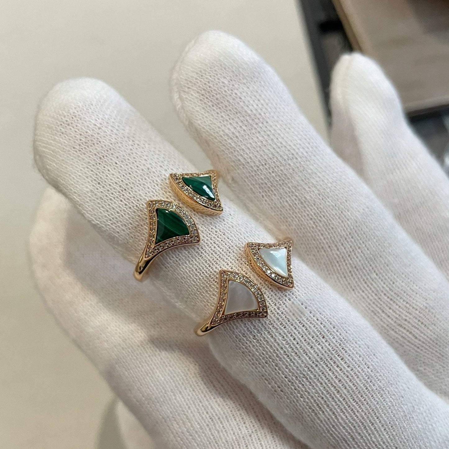 [Solara Jewelry]DREAM MOP DIAMOND OPEN RING