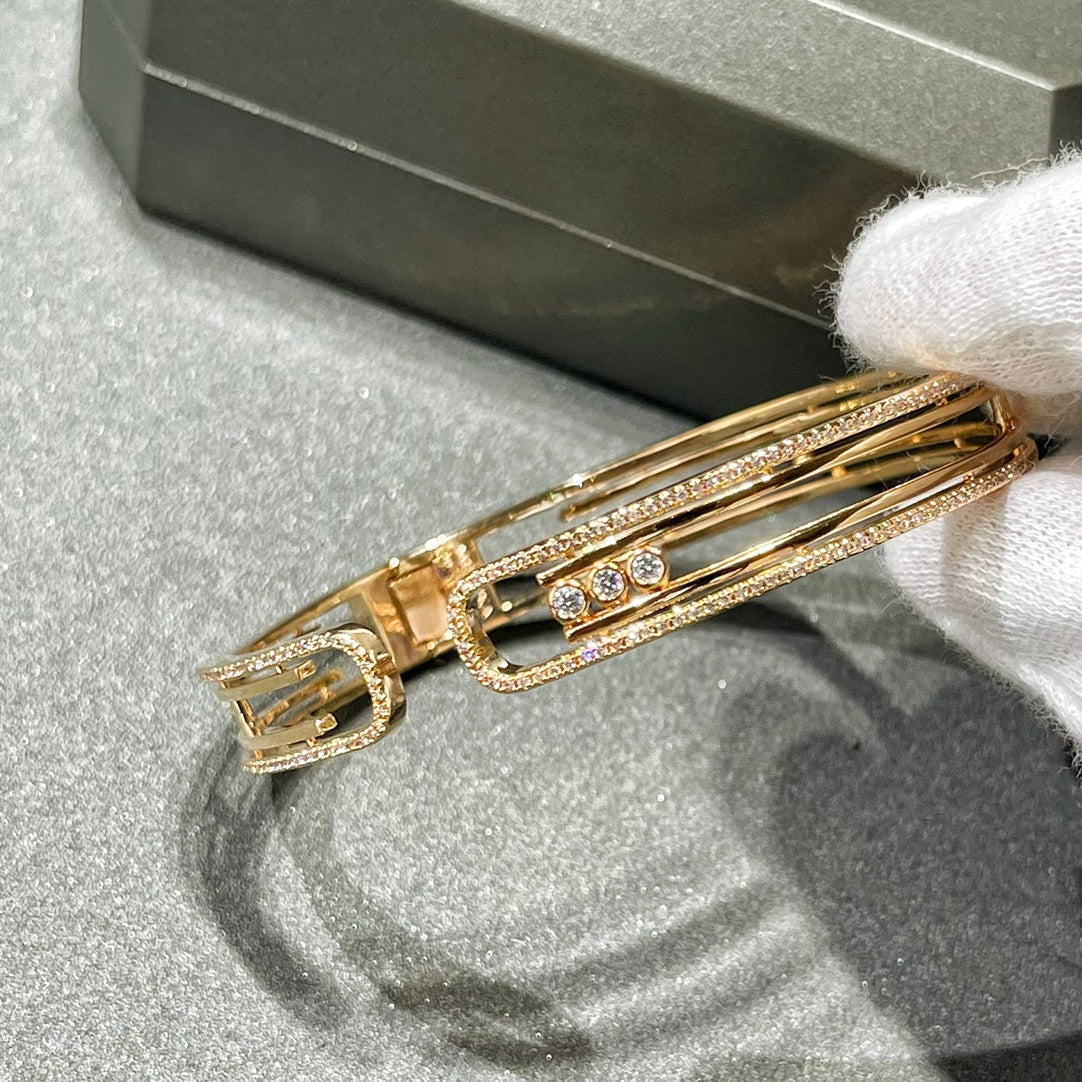 [Solara jewelry]MOVE 10TH PAVED DIAMOND BRACELET