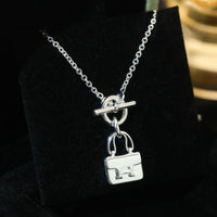 [Solara Jewelry]POP H ANHÄNGER SILBERKETTE