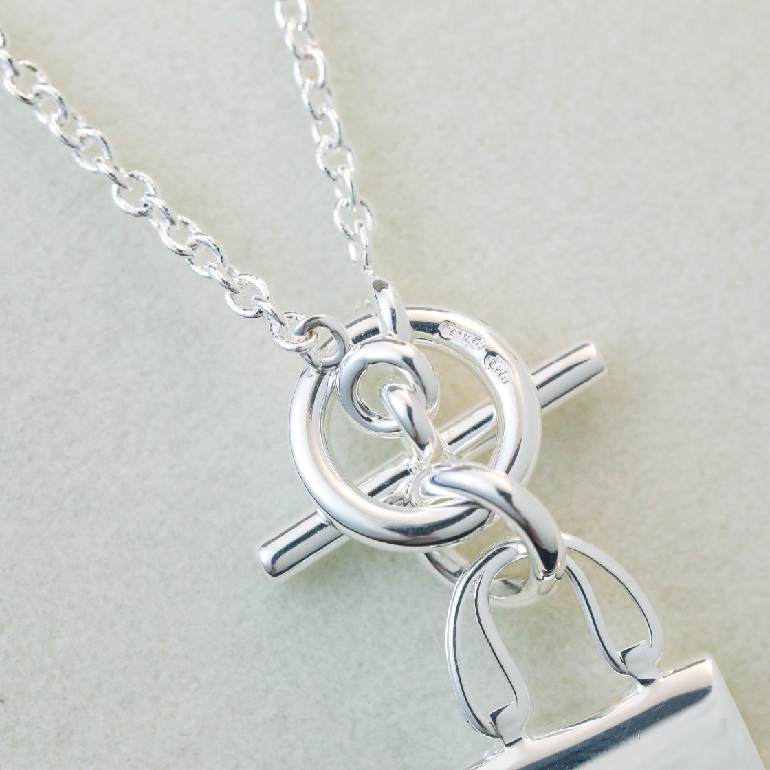[Solara Jewelry]POP H PEDANT SILVER NECKLACE