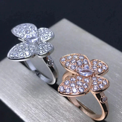 [Solara Jewelry]BUTTERFLY PINK GOLD DIAMOND RING