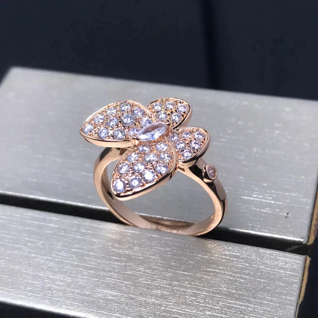 [Solara Jewelry]BUTTERFLY PINK GOLD DIAMOND RING