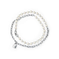 [Solara Jewelry]HARDWEAR PEARL WRAP NECKLACE